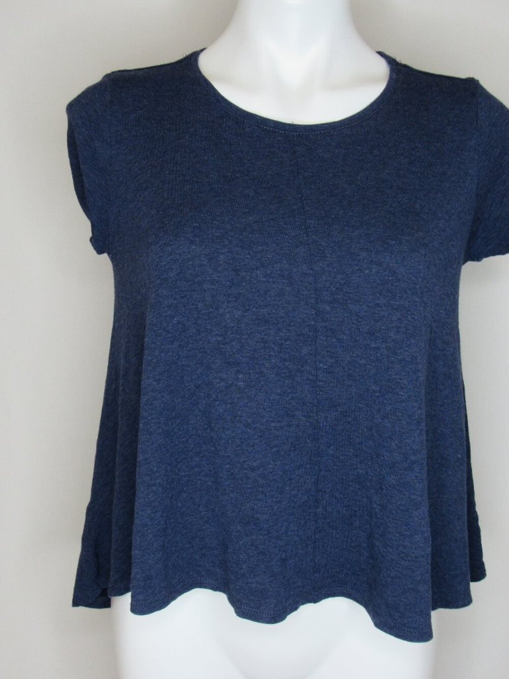 Ann Taylor LOFT Blue Hi Relaxed Fit Tunic Tee Front Seam Women's XS XSmall